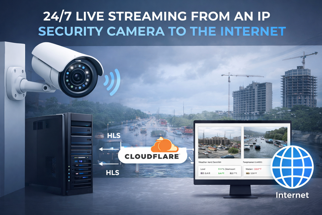 Live Streaming From an IP Security Camera - 24/7 Web Streaming to the Internet